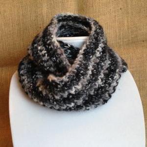 Grey And Black Scarf